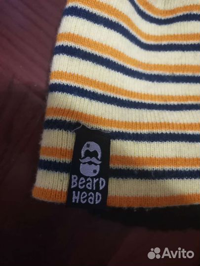 Шапка с бородой детская