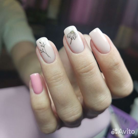 Маникюр+покрытие гель лак Наращивание
