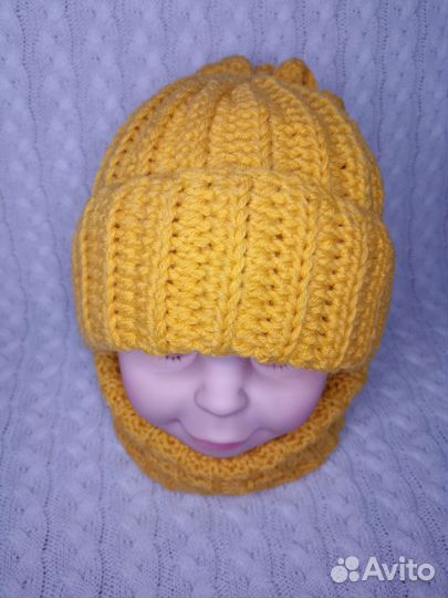 Шапка и снуд для девочки