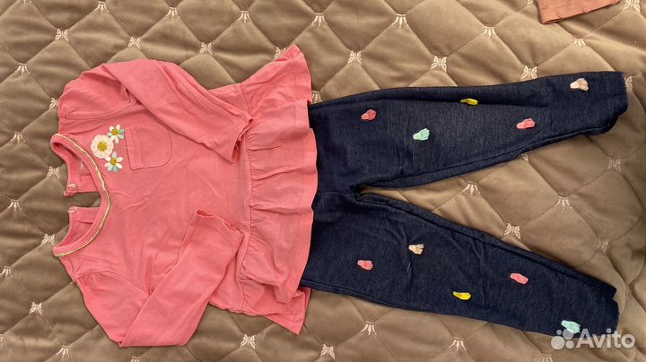 Вещи пакетом 92 на девочку h&m, carters