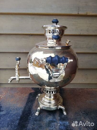 Самовар старинный шар 4л