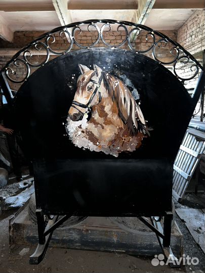 Конные сани, троешный шарабан