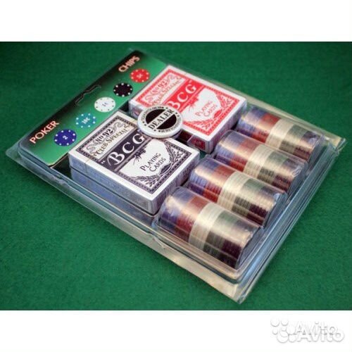 Покерный набор 100 фишек на блистере