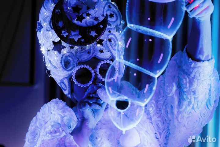 Неоновое шоу пузырей. Безопасное и красивое