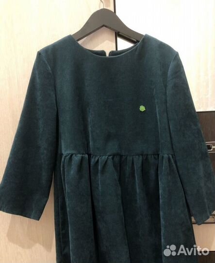 Вельветовое платье 44