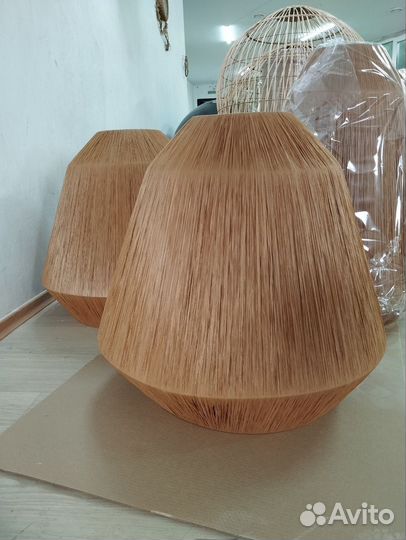 Абажуры плетеные светильники