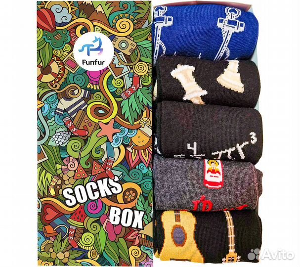 Носки мужские Funfur Mind в наборе 5 пар