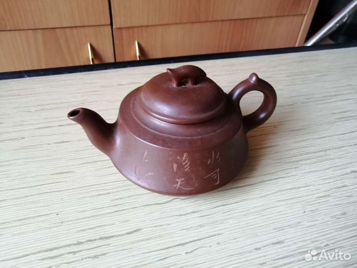 Чайник заварочный глиняной Китай 400 мл коричневый