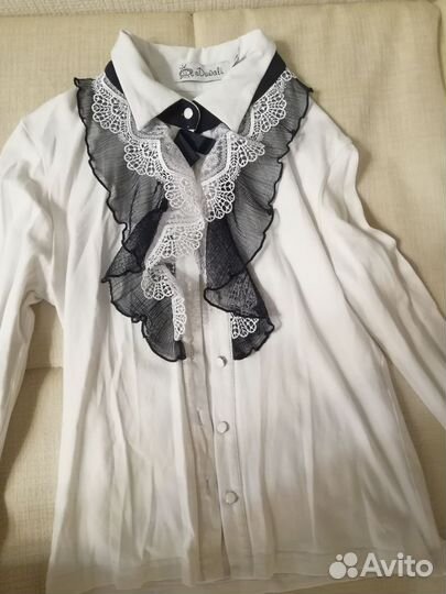 Блузка белая школьная