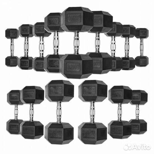 Гантельный ряд, гантели 175кг. В наличии и др.вес