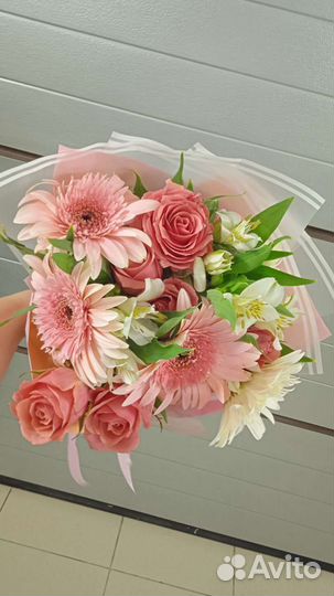 Букет герберы розы