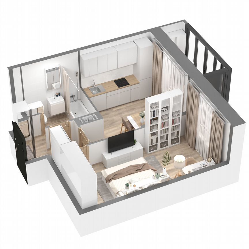1-к. квартира, 37,5 м², 15/23 эт.