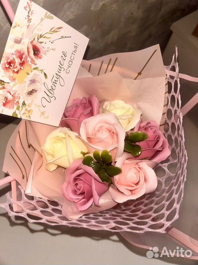 Букеты из мыльных роз