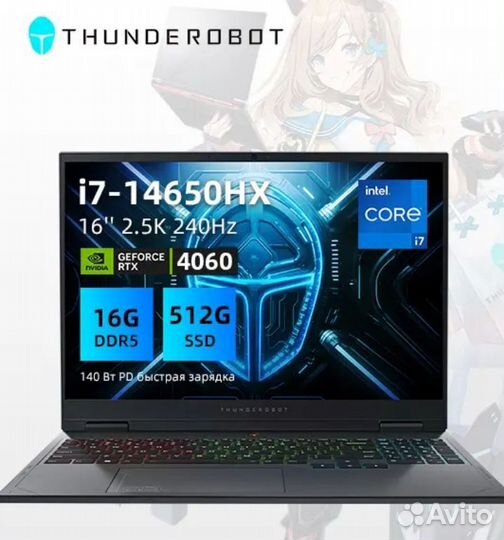 Thunderobot R16 i7-14650HX RTX 4060 32Gb/1Tb 240Гц