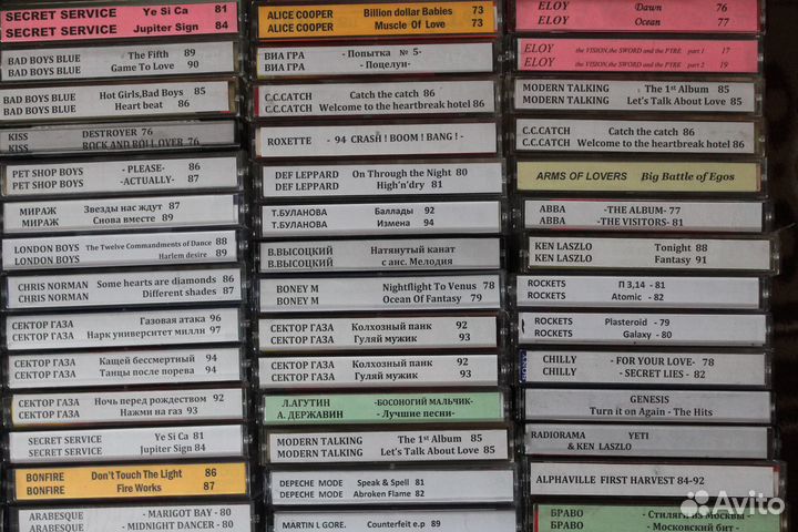 Музыкальные записи на аудиокассетах