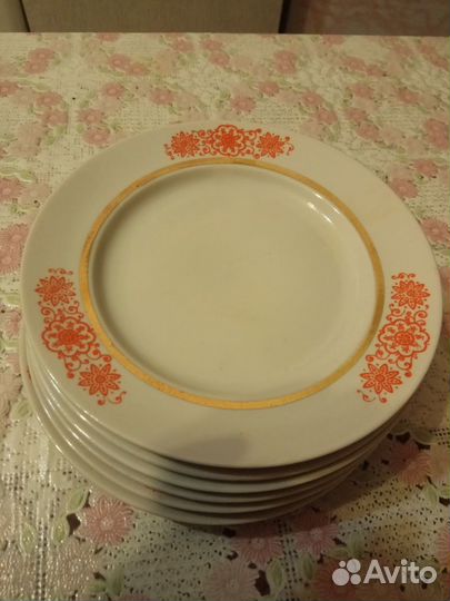 Тарелка винтаж кобальт Дулево Сирень Вербилки винт