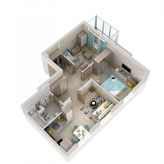 2-к. квартира, 49,9 м², 8/10 эт.