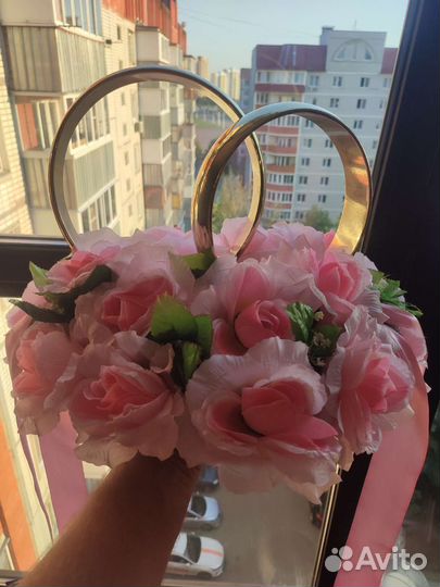 Кольца на авто для свадьбы