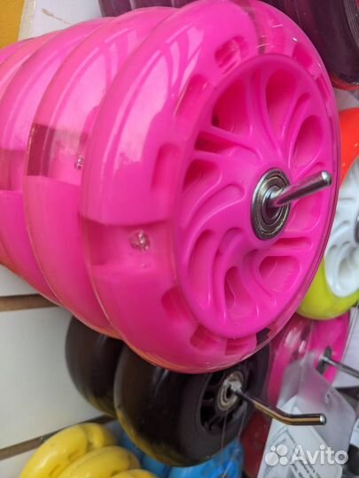 Колесо светящееся 110мм Розовое