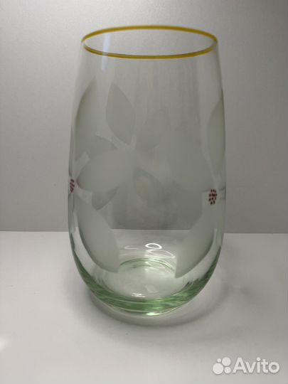 Стеклянная ваза для цветов букетов Цветочки стекло