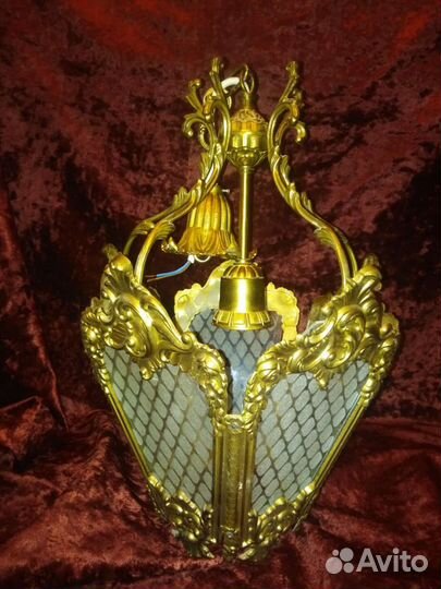 Люстра фонарь бронза СССР