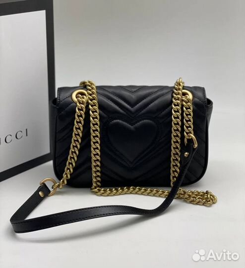 Сумка женская gucci через плечо натуральная кожа