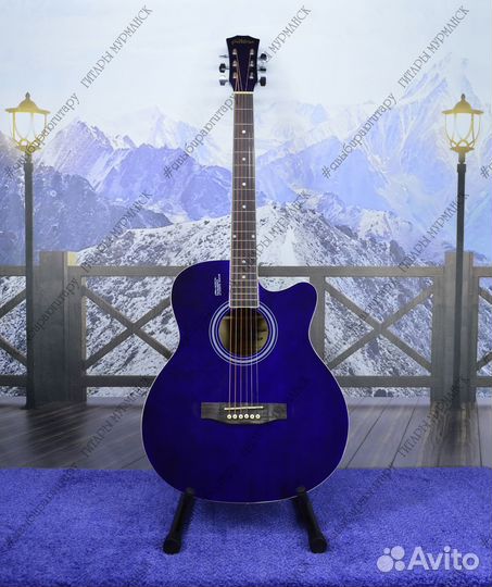Акустическая гитара (новая) глянцевая, комплект