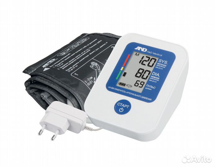 Тонометр AND UA-888AC, манжета 23-37 см, адаптер