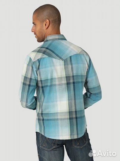 Wrangler Retro Premium Western Snap Plaid Shirt