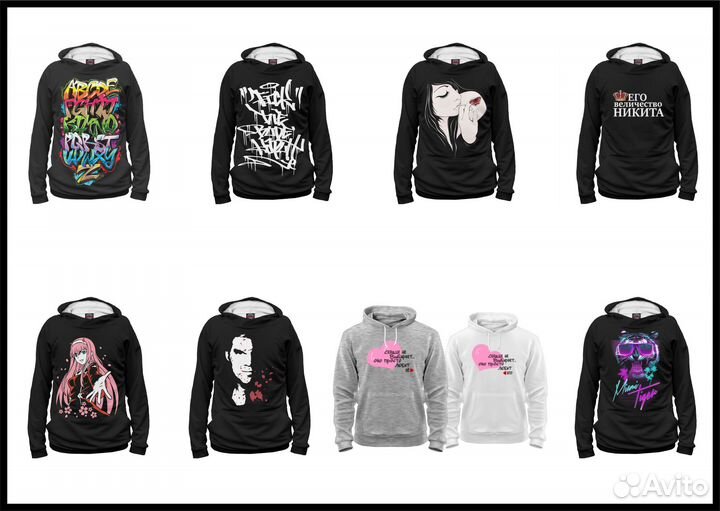 Печать на футболках, свитшотах, худи, шопперах