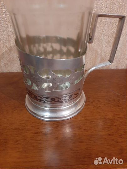 Подстаканник 60х годов серебро 875 с чернением