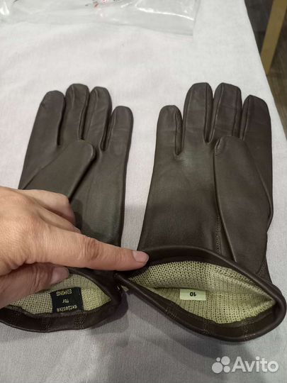Мужские кожаные перчатки новые