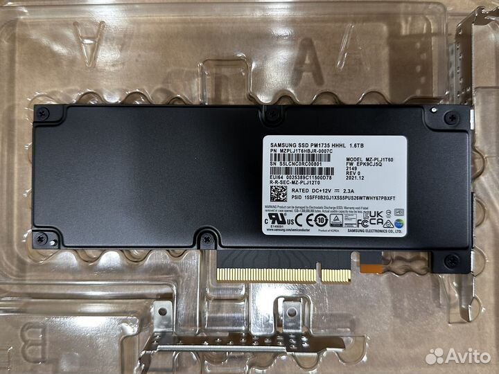 SSD Samsung PM1735 1.6tb + гарантия