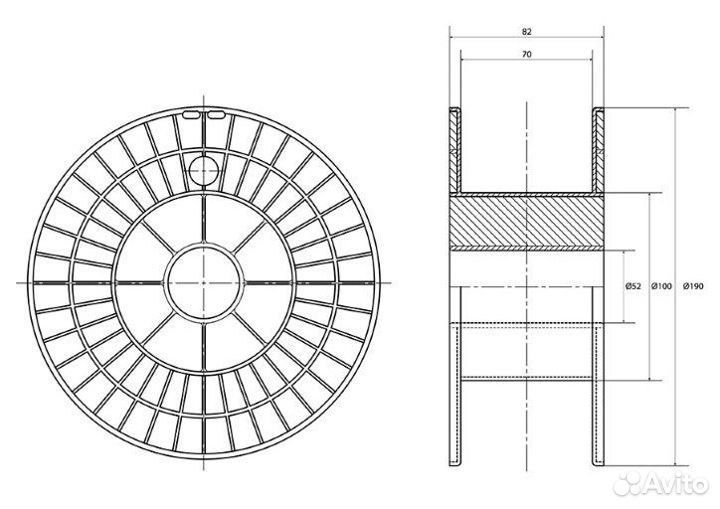 Катушка для намотки(пластик, провод)