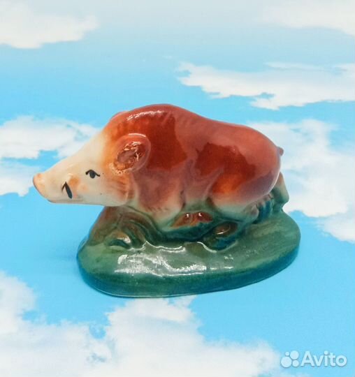 Кабанчик сувенир + мандарин (мыльный сувенир ручн)