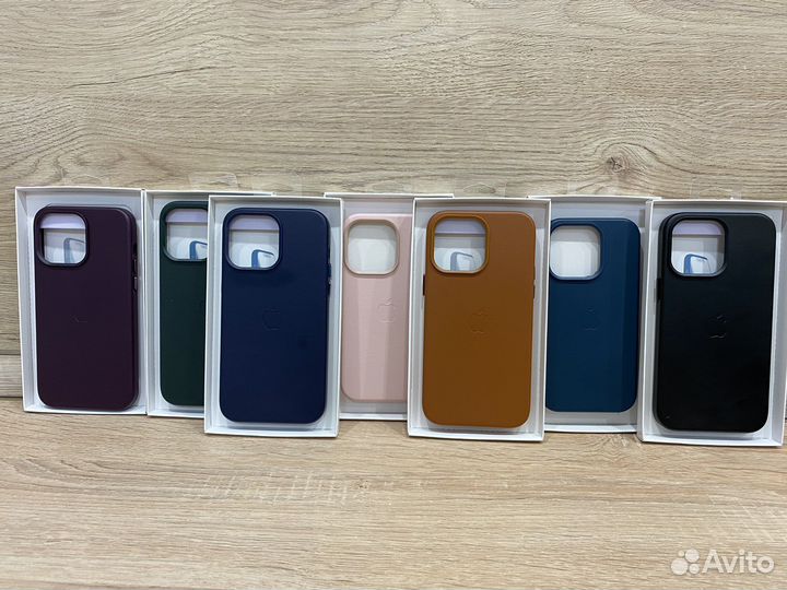 Чехол на iPhone 14 Pro Max кожаный