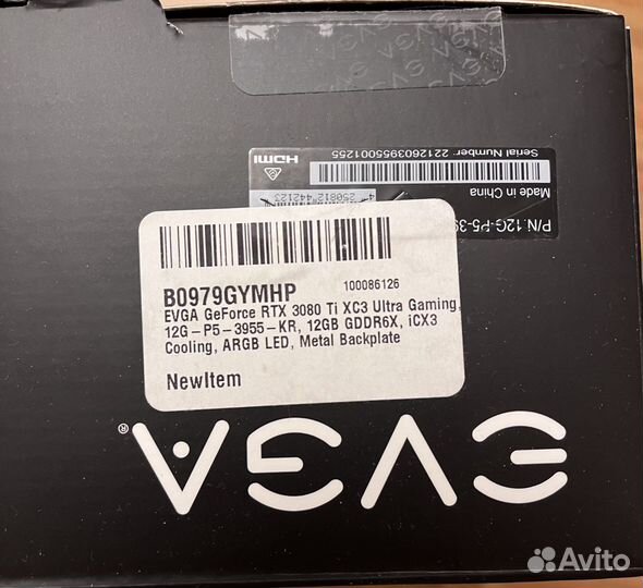 Видеокарта rtx 3080 ti evga