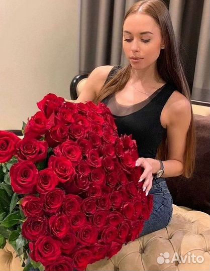 Длинные высокие розы 110 150 160 180 200 см