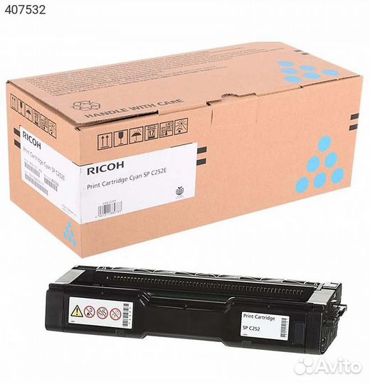 Тонер-картридж Ricoh SPC252E Лазерный Голубой 4000