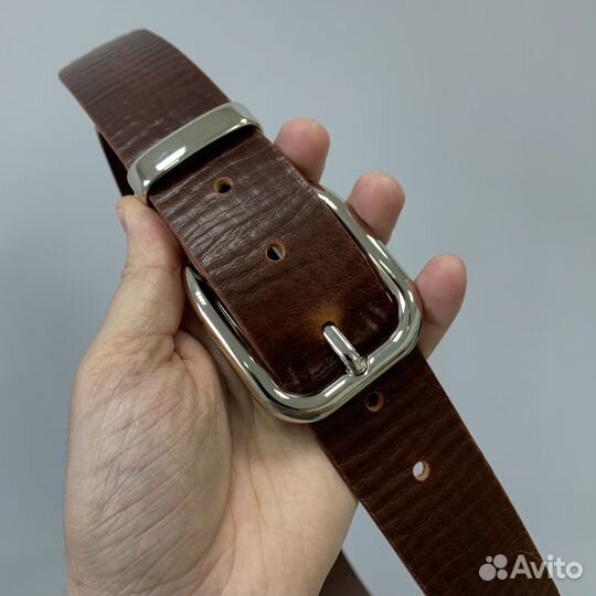 Ремень мужской из кожи джинсовый