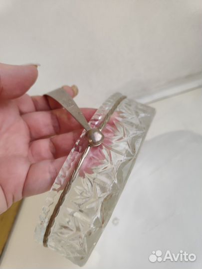 Конфетница разное стекло металл винтаж