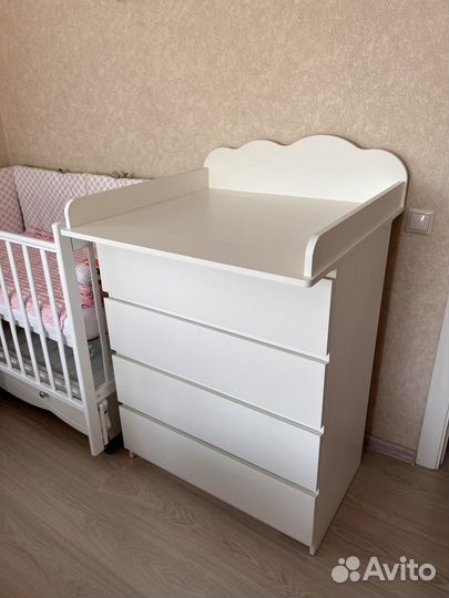 Накдладка пеленальная на комод, пеленальный столик
