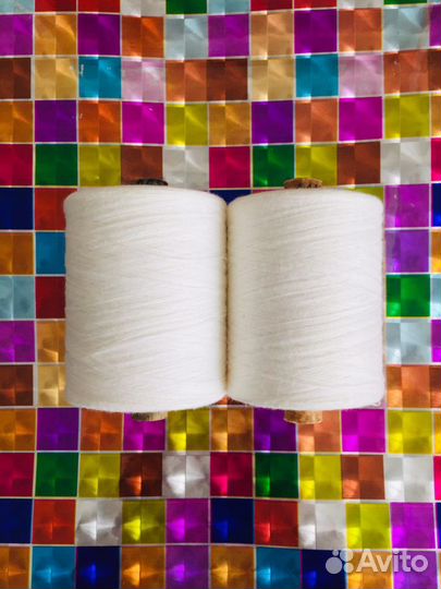 Нитки Хлопковые Белые Сороковка 44лх