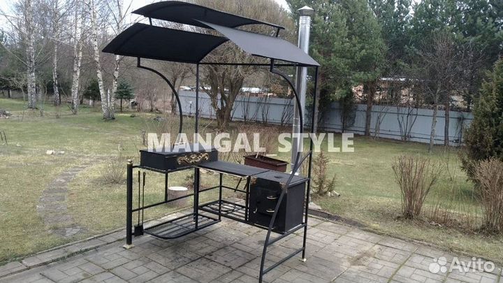 Мангал с крышей