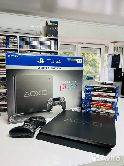 PS4 Slim 1TB Days of Play Limited Edition 400 Игр