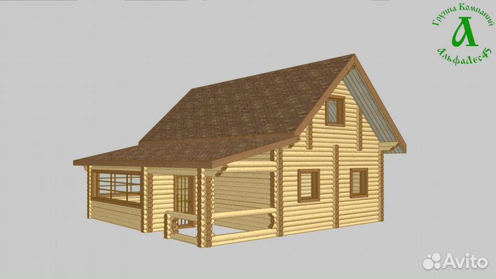 Дома из оцилиндрованного бревна. Проекты и цены