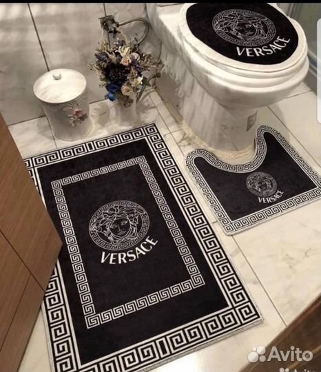 Новые Коврики Versace для ванной комнаты 3в1