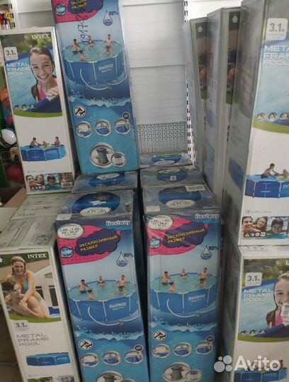 Каркасный бассейн 305 100 см, оплата при доставке