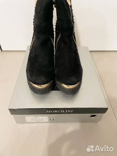 Полусапоги натуральная замша