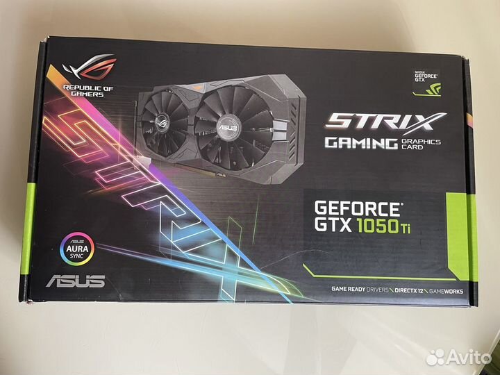 Видеокарта Asus ROG-strix GTX 1050 ti 4gb Gaming
